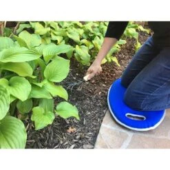 Kneeling Pad Blue Garden Memory Foam