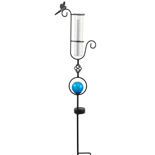Rain Gauge Dragonfly W/Blue Orb Solar 8x3x35 (#7) 1 Rain Gauge Dragonfly W/Blue Orb Solar 8x3x35 (#7)