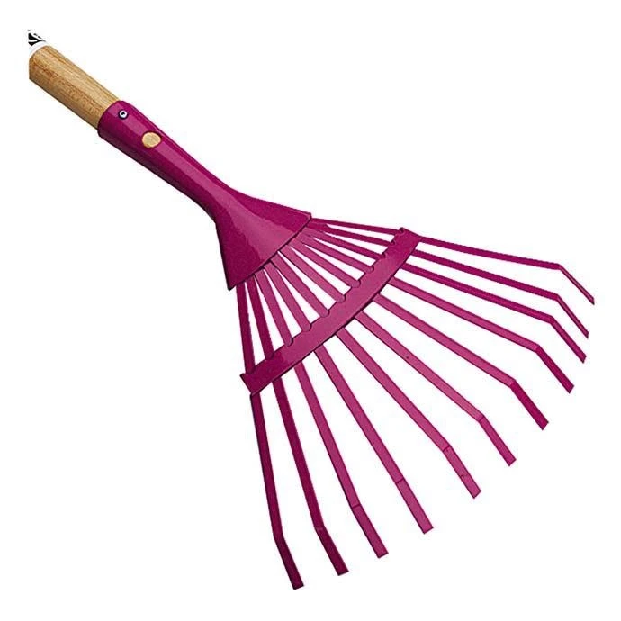 Tool Kids Leaf Rake Wood Handle 3 Tool Kids Leaf Rake Wood Handle - Image 3